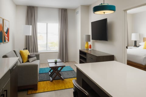 One Bedroom Suite with Full Kitchen | Living area | 55-inch LED TV with digital channels, TV, Netflix
