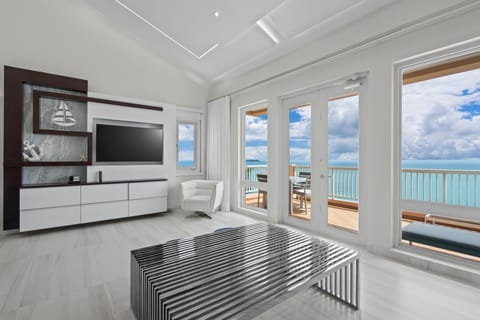 Luxury Villa, 3 Bedrooms, Ocean View | Living area | 44-inch flat-screen TV with cable channels, Netflix, streaming services