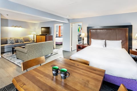 Suite, 2 Bedrooms | Premium bedding, desk, blackout drapes, iron/ironing board