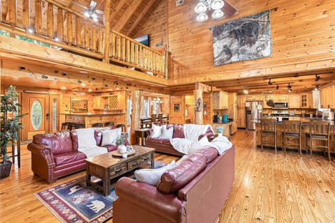 Experience seamless togetherness in our open-concept space, where the living room, kitchen, wet bar, and dining area flow effortlessly. Perfect for hosting and making memories with your group!