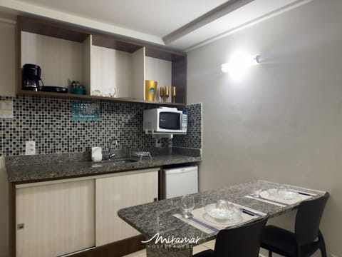 Apartment | Private kitchen | Mini-fridge, microwave, toaster, blender