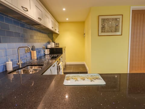 Fridge, dishwasher, electric kettle, toaster