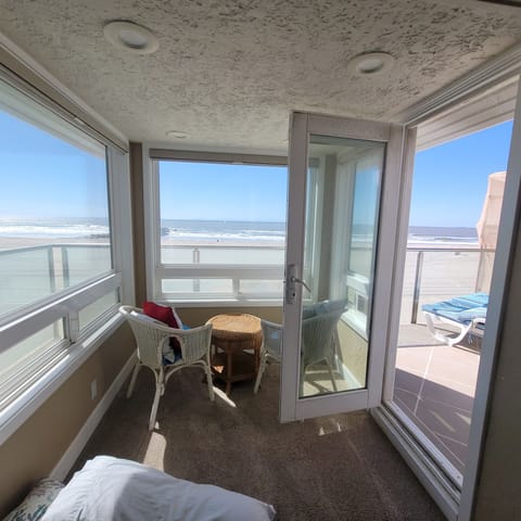 Sitting area off of the Main Bedroom  Beautiful view of the Ocean. 