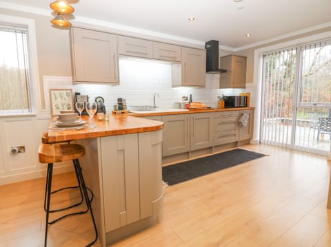 Fridge, dishwasher, electric kettle, toaster