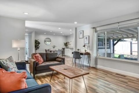 Living room and desk for WFH.