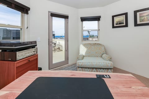 Enjoy ocean views while working at the desk