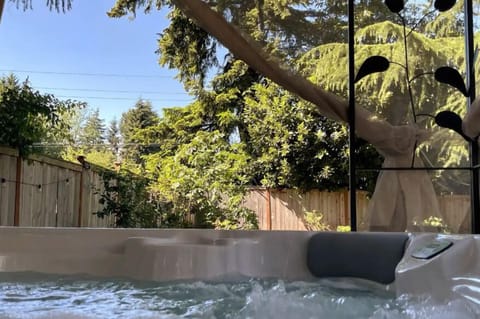 Immerse yourself in the soothing warm waters in our 6-person hot tub and let the gentle jets melt away the stresses of the day. A blissful oasis where you can rejuvenate your body and soul.