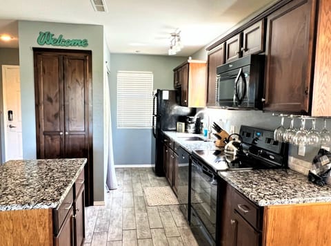 Our fully equipped kitchen has all the bells and whistles you need to cook up a storm and whip up your favorite recipes.