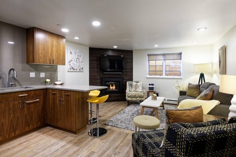 The open concept living area provides a great space to spend time with your traveling companions during your stay.