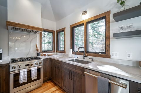 Fully stocked kitchen