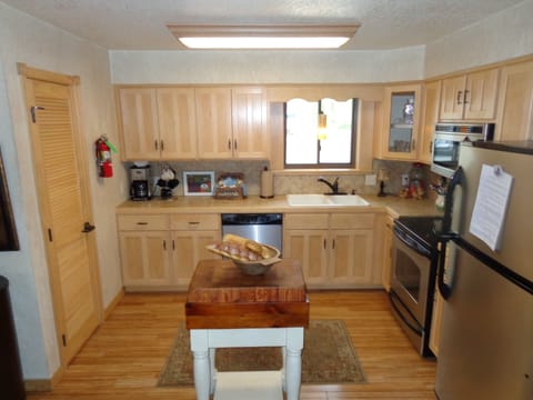 Indoors, Floor, Flooring, Kitchen, Hardwood