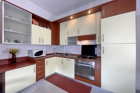 Family Apartment, 2 Bedrooms, Mountainside (Casa del Limone) | Private kitchen | Fridge, microwave, oven, stovetop