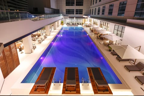 Outdoor pool, open 6:30 AM to 11:00 PM, sun loungers