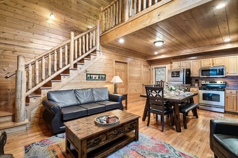 Sleeper sofa in living room