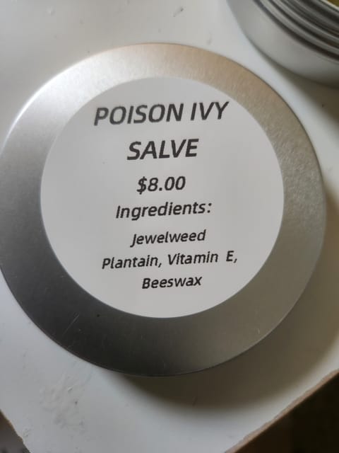 Poison Ivy salves available for my guests