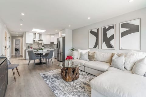 Enjoy our very comfortable large sofa while watching your favorite Netflix series.