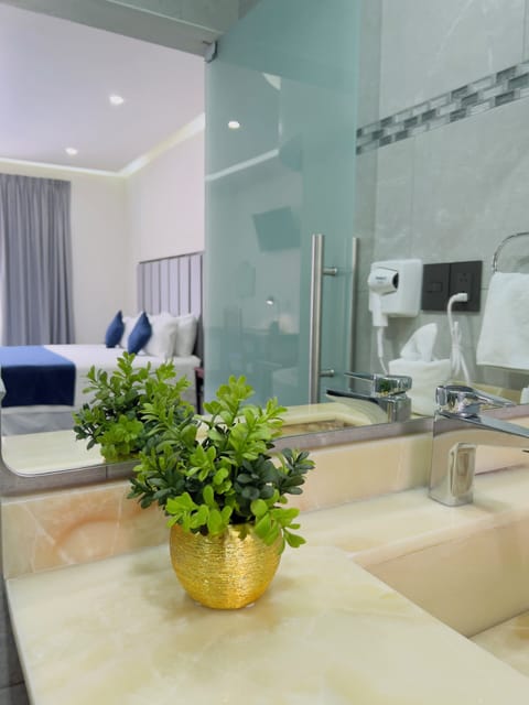 Luxury Room | Bathroom | Free toiletries, hair dryer, towels