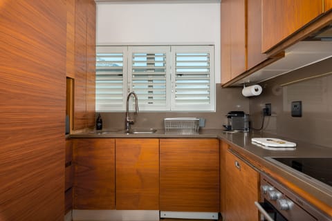 Grand Apartment | Private kitchen | Fridge, microwave, oven, stovetop