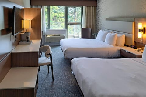 Room, 2 Queen Beds, Non Smoking, Balcony | In-room safe, desk, iron/ironing board, free cribs/infant beds