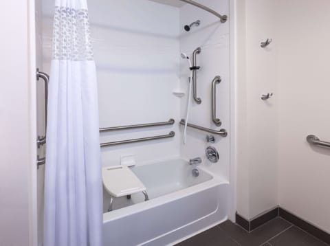 Room, 2 Queen Beds, Accessible, Bathtub | Bathroom | Hair dryer, towels