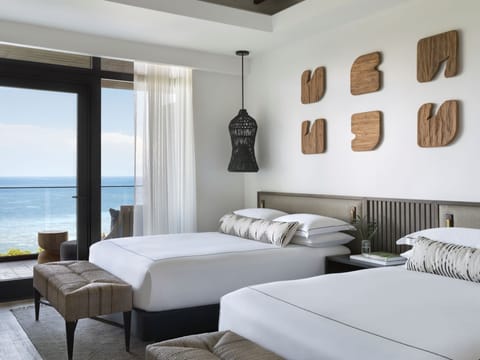 Premium Room, 2 Queen Beds, Ocean View | Frette Italian sheets, premium bedding, memory foam beds, in-room safe