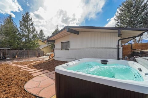 Whether it's a night in or a chilly day, the hot tub is perfect for enjoying with family and friends! Keep in mind this is a shared hot tub with the other unit on the property!