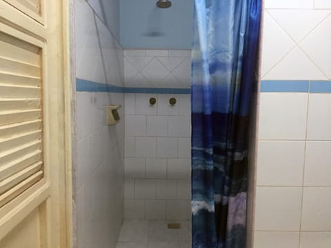 Comfort House | Bathroom | Shower, rainfall showerhead, hair dryer, towels