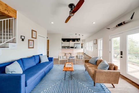 Open concept for family gatherings with lake views