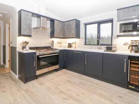 Fridge, dishwasher, electric kettle, toaster