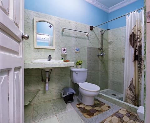 Comfort Triple Room | Bathroom | Shower, rainfall showerhead, hair dryer, towels