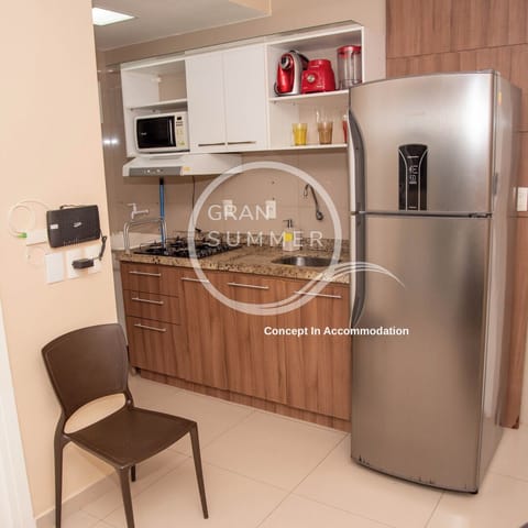 Apartment | Private kitchen | Fridge, blender, cookware/dishes/utensils