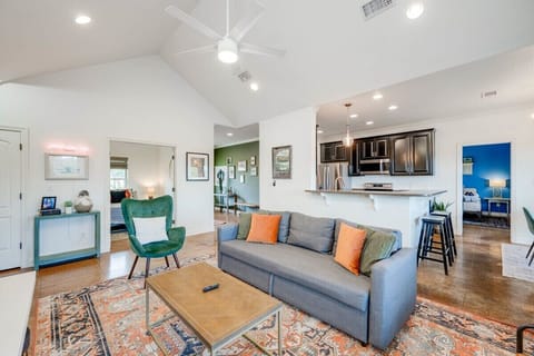 Living room with queen sleeper sofa