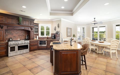 Dream Kitchen has Seating for Nine