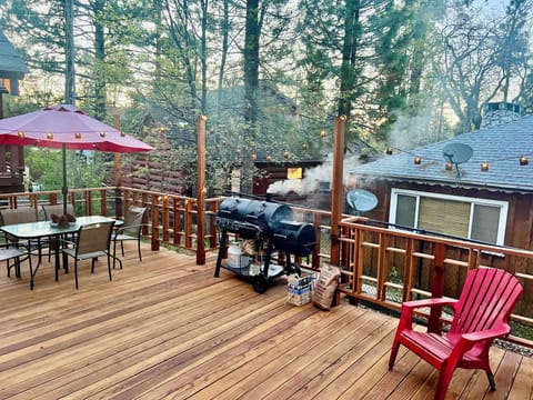 Large deck with lighting