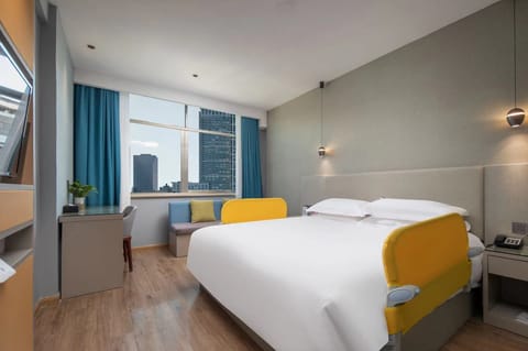 Luxury Room, 1 Bedroom, City View | Bathroom | Shower, rainfall showerhead, hair dryer, slippers