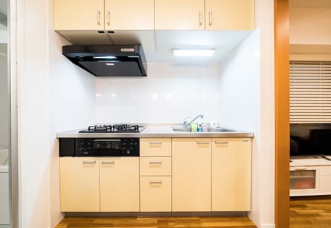 Basic Double or Twin Room | Private kitchen | Full-size fridge, microwave, dishwasher