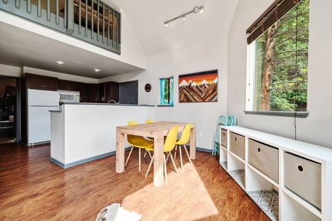 Modern and colorful dining area