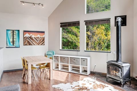 Modern and colorful dining area