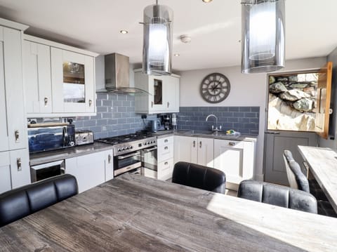 Fridge, dishwasher, electric kettle, toaster