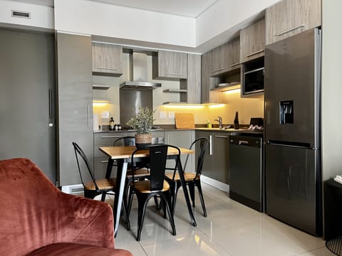 Grand Apartment | Private kitchen | Fridge, microwave, oven, stovetop