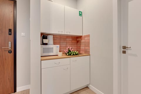 Basic Apartment | Private kitchen | Mini-fridge, electric kettle, cookware/dishes/utensils