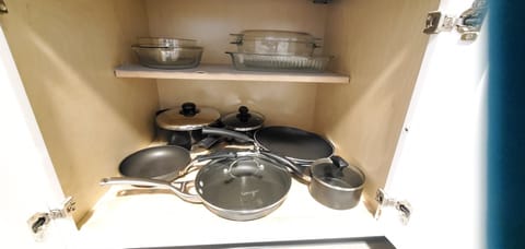 Pots and pans and serving bowls
