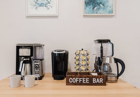 Start your morning at the charming coffee bar, perfect spot to energize.