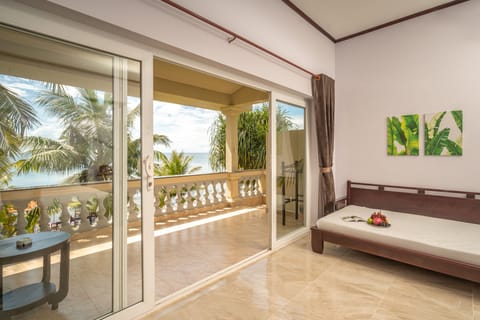 Executive Villa, Oceanfront | Premium bedding, minibar, in-room safe, blackout drapes