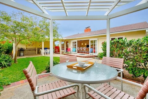 Large fenced backyard.