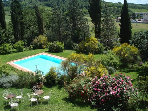 Seasonal outdoor pool, sun loungers