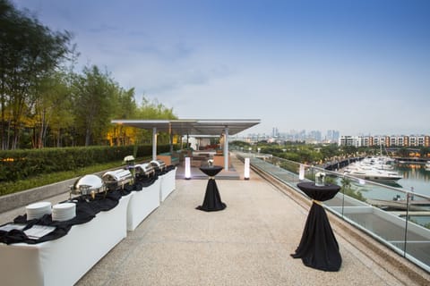 Outdoor banquet area