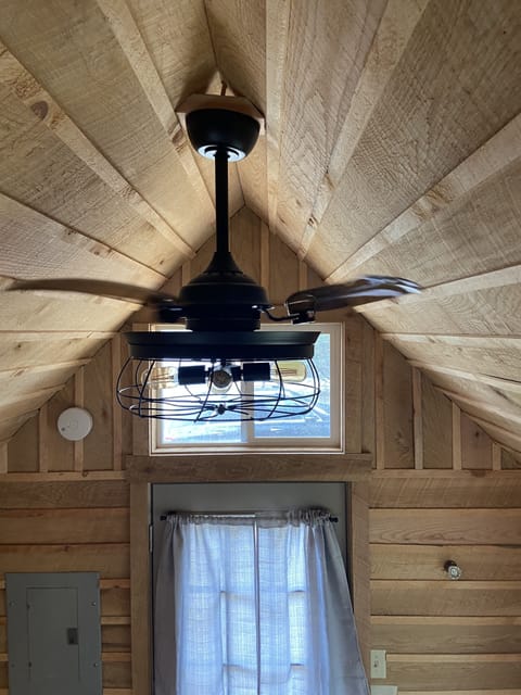 Ceiling fan (and AC) to keep you cool on warm days!