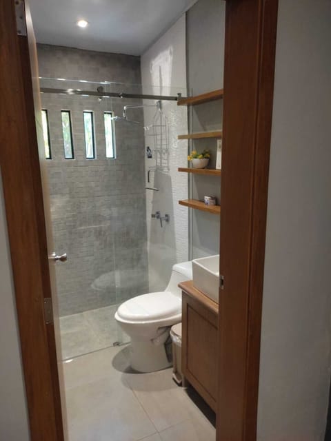 Premium Double Room | Bathroom | Shower, rainfall showerhead, towels, soap