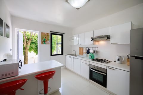 Family Villa, Private Pool | Private kitchen | Full-size fridge, microwave, stovetop, dishwasher